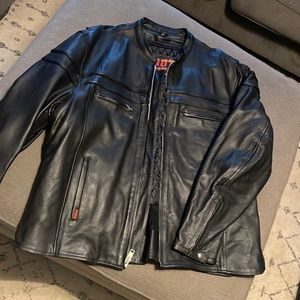Man’s leather motorcycle jacket. Never been wore. Smoke free home